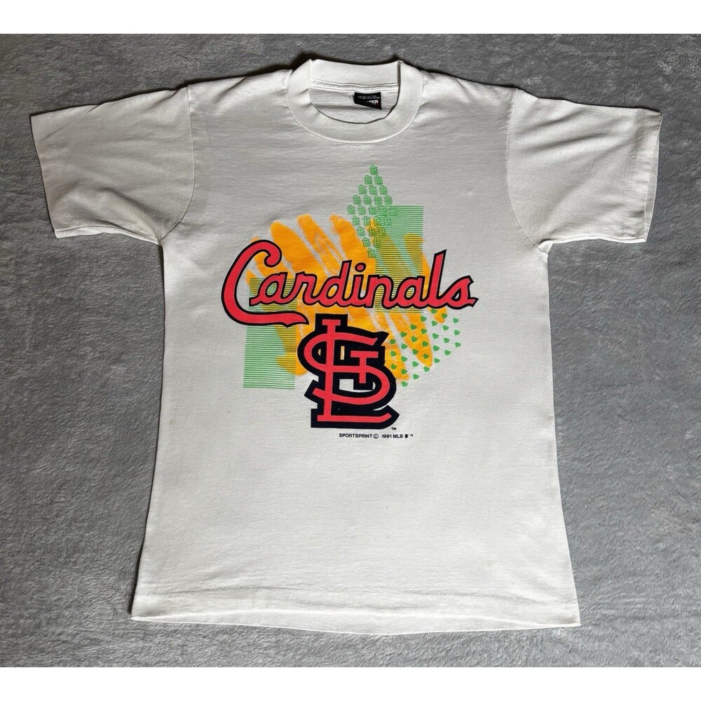 Vintage 1991 MLB St. Louis Cardinals Sportsprint Graphic Print T-Shirt Medium